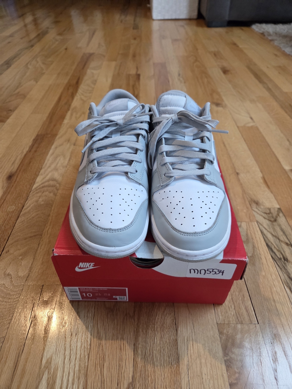 Nike Dunk Low "Grey Fog" Size 10